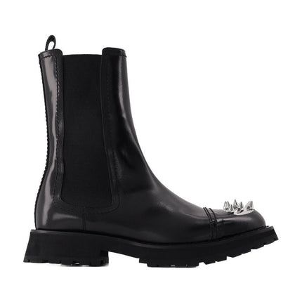 Stiefeletten Studs aus schwarzem Leder