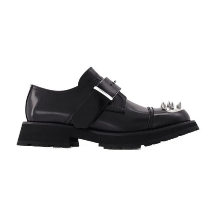 Mocassins Studs aus schwarzem Leder