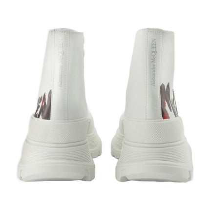 Tread Slick Sneakers - Alexander Mcqueen - White/Logo Multi - Canva
