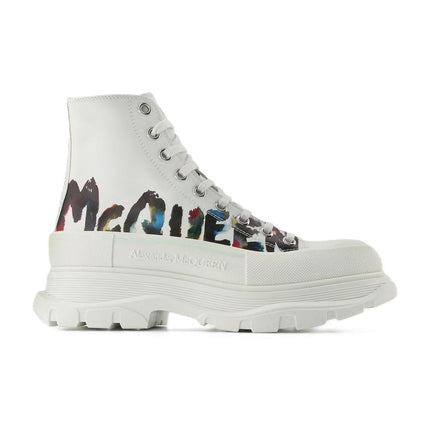 Tread Slick Sneakers - Alexander Mcqueen - White/Logo Multi - Canva