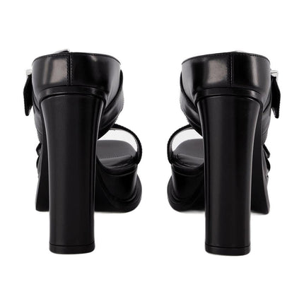 Leath S.Leath Sandalen - ALexander Mcqueen - Leder - Schwarz/Silber