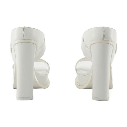 Leath S.Leath Sandalen - Alexander Mcqueen - Leder - Elfenbein/Silber