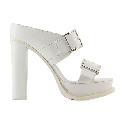 Leath S.Leath Sandalen - Alexander Mcqueen - Leder - Elfenbein/Silber