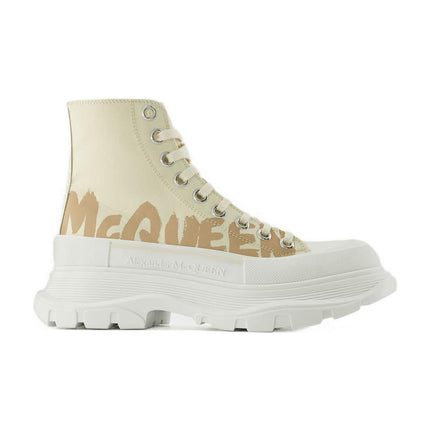 Tread Slick Sneakers - Alexander Mcqueen - Black/White - Leather