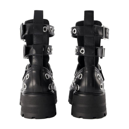 Ankle Boots - Alexander Mcqueen - Black/White - Leather