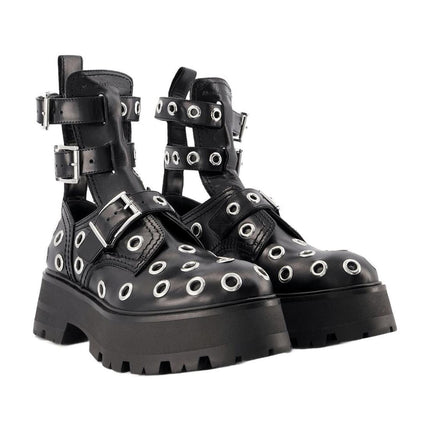 Ankle Boots - Alexander Mcqueen - Black/White - Leather
