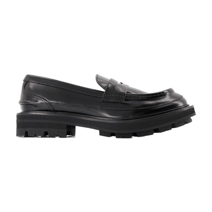 Oversize Flat Shoes - Alexander Mcqueen -  Black - Leather
