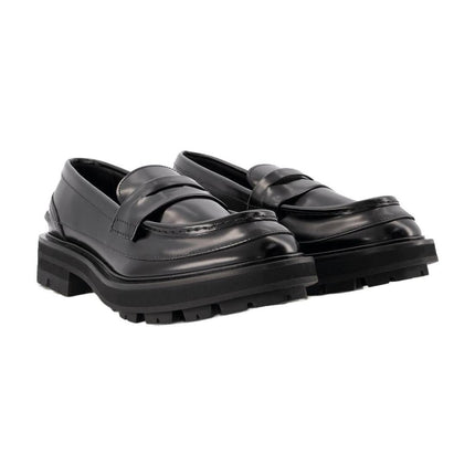 Oversize Flat Shoes - Alexander Mcqueen -  Black - Leather