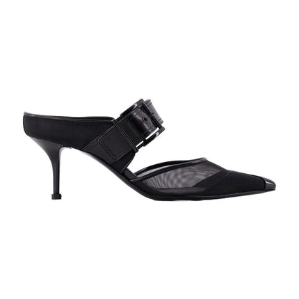 Mules Mit Punk-Schnalle - Alexander Mcqueen - Leder - Schwarz