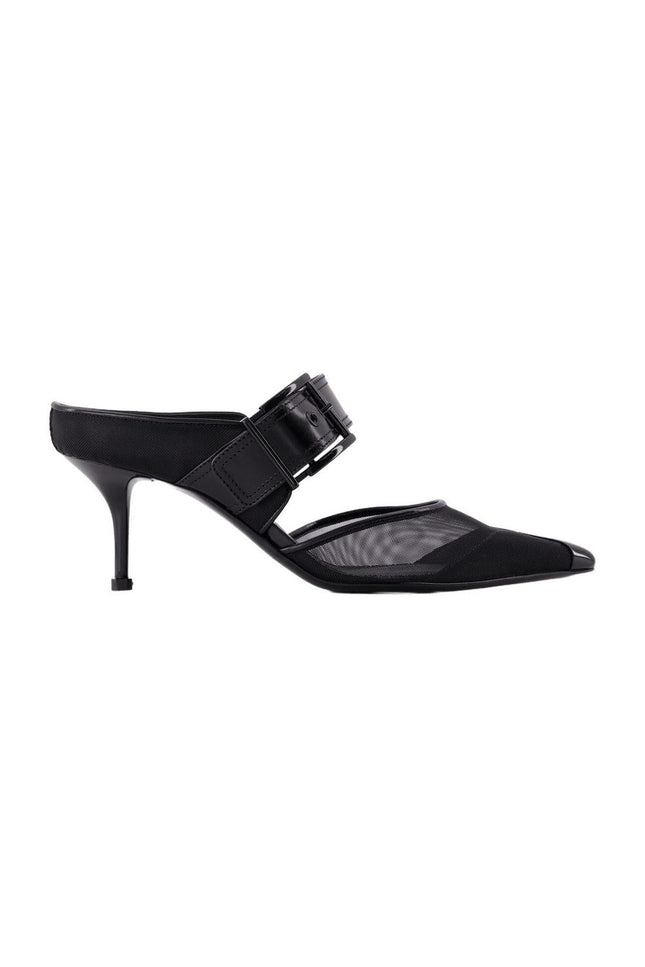 Mules Mit Punk-Schnalle - Alexander Mcqueen - Leder - Schwarz