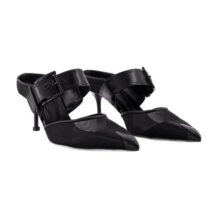 Mules Mit Punk-Schnalle - Alexander Mcqueen - Leder - Schwarz