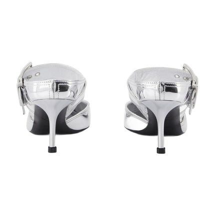 Mules Mit Punk-Schnalle - Alexander Mcqueen - Leder - Silber