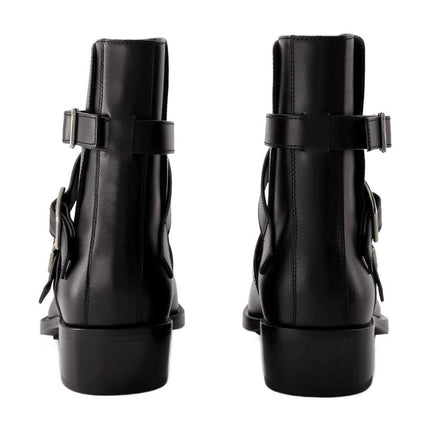 Punk Stiefeletten - Alexander Mcqueen - Leder - Schwarz/Silber