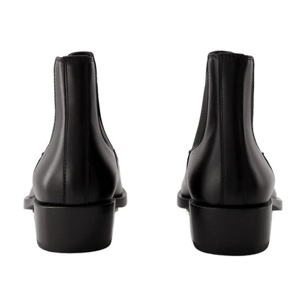 Chelsea-Boots - Alexander Mcqueen - Leder - Schwarz/Silber