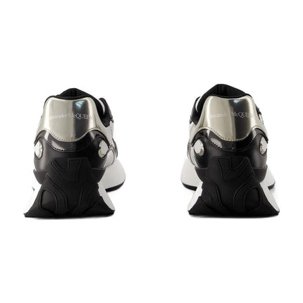 Sneakers Sprint Runner - Alexander Mcqueen - Leder - Beige/Schwarz