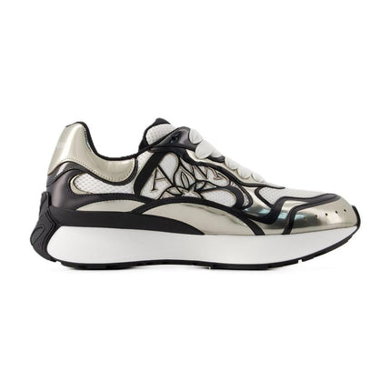 Sneakers Sprint Runner - Alexander Mcqueen - Leder - Beige/Schwarz