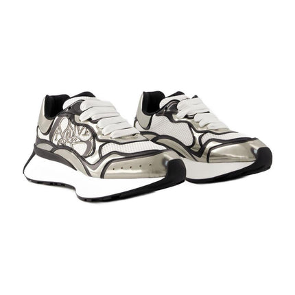 Sneakers Sprint Runner - Alexander Mcqueen - Leder - Beige/Schwarz