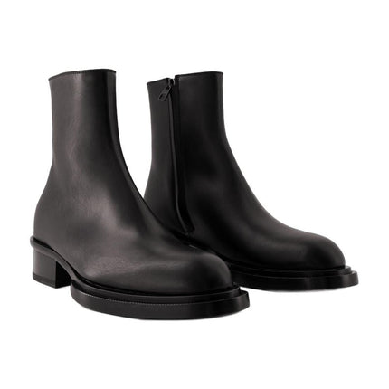 Cuban Stack Stiefeletten - Alexander Mcqueen - Leder - Schwarz