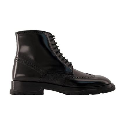 Schnürstiefeletten - Alexander Mcqueen - Leder - Schwarz