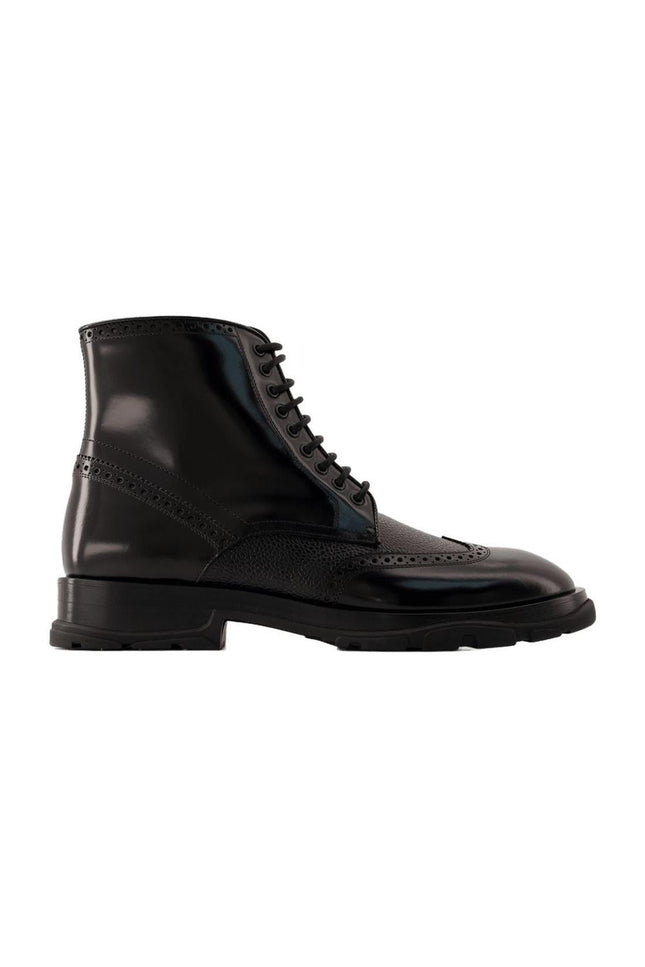 Schnürstiefeletten - Alexander Mcqueen - Leder - Schwarz
