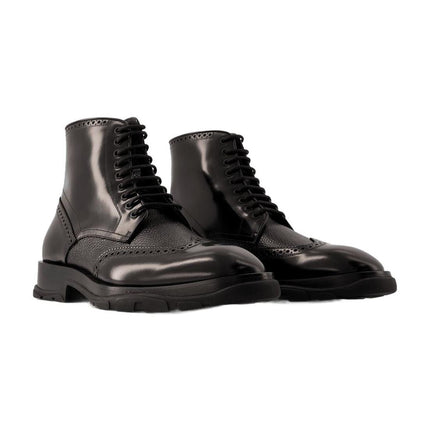 Schnürstiefeletten - Alexander Mcqueen - Leder - Schwarz