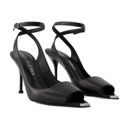 Punk-Sandalen - Alexander Mcqueen - Leder - Schwarz/Silber