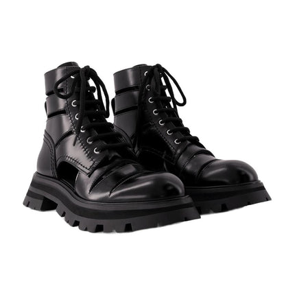 Wander Stiefeletten - Alexander Mcqueen - Leder - Schwarz