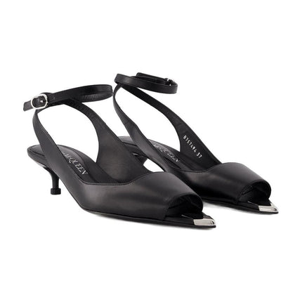 Punk-Sandalen - Alexander Mcqueen - Leder - Schwarz/Silber