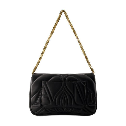 The Seal Schultertasche - Alexander McQueen - Leder - Schwarz