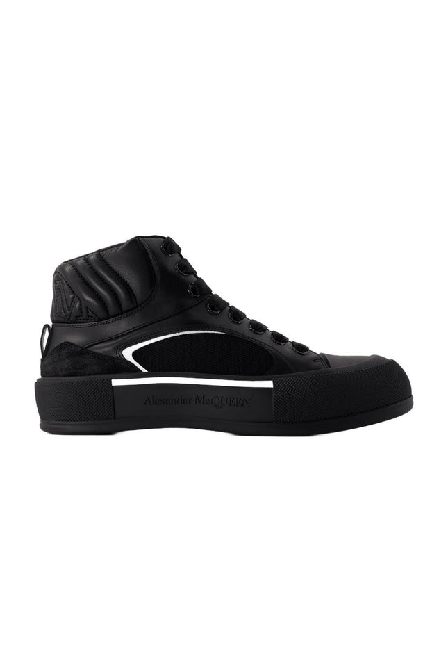 Sneakers Deck - Alexander McQueen - Leder - Schwarz/Weiß