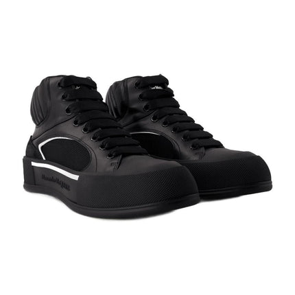 Sneakers Deck - Alexander McQueen - Leder - Schwarz/Weiß