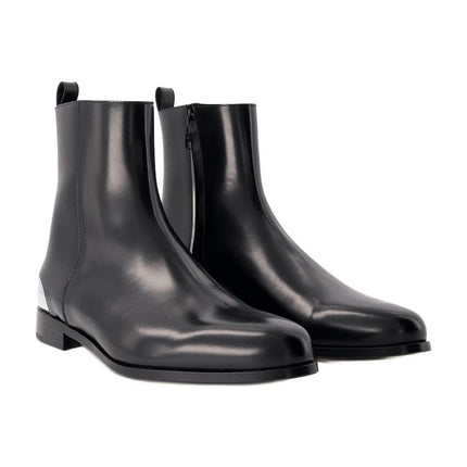 Metal Heel Stiefeletten - Alexander McQueen - Leder - Schwarz/Silber