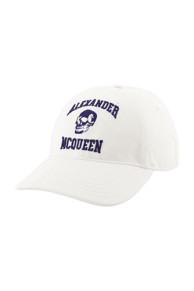 Skull Lo Varsity Cap - Alexander McQueen - Baumwolle - Weiß