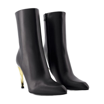 Seal Stiefeletten - Alexander McQueen - Leder - Schwarz