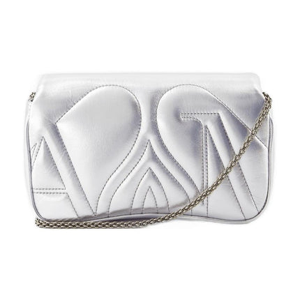 The Mini Seal Schultertasche - Alexander McQueen - Metall - Silber