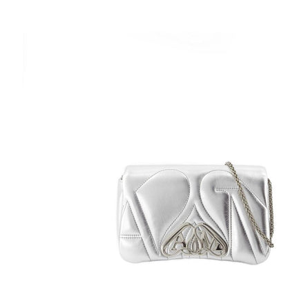 The Mini Seal Schultertasche - Alexander McQueen - Metall - Silber