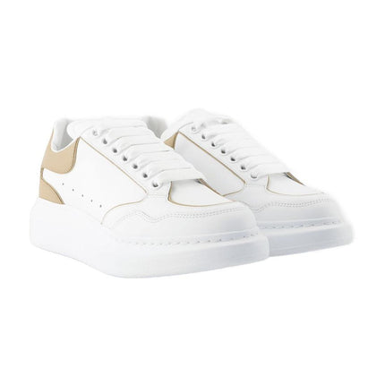 Oversized Sneakers - Alexander McQueen - Leder - Weiß/Camel