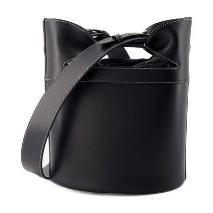The Bucket Bow Schultertasche - Alexander McQueen - Leder - Schwarz