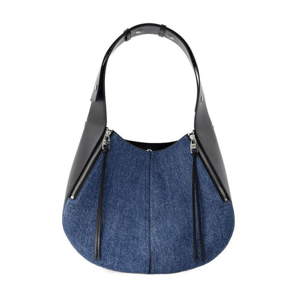 Hobo Skull Tasche - Alexander McQueen - Denim - Blau