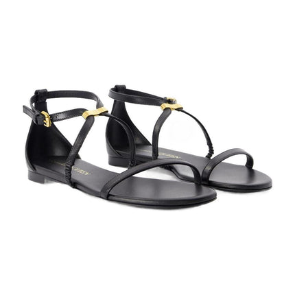 Harness Sandalen - Alexander McQueen - Leder - Schwarz/Gold