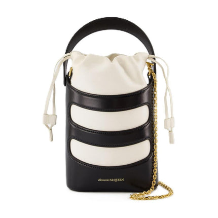 The Rise Mini Schultertasche - Alexander McQueen - Leder - Schwarz