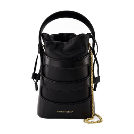 The Rise Mini Schultertasche - Alexander McQueen - Leder - Schwarz