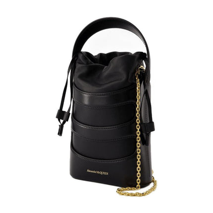 The Rise Mini Schultertasche - Alexander McQueen - Leder - Schwarz