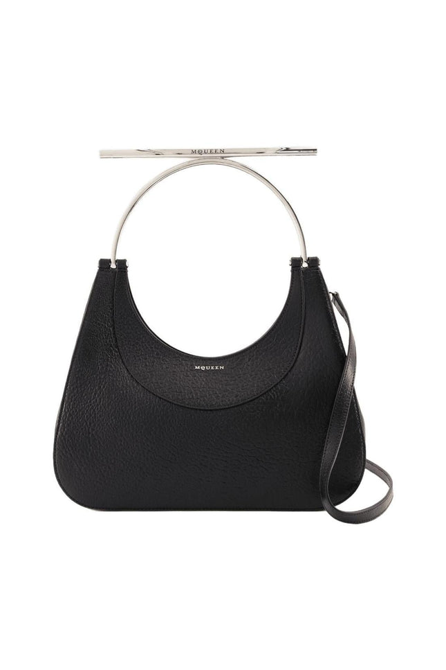 Cross Bar Handtasche - Alexander McQueen - Leder - Schwarz/Silber