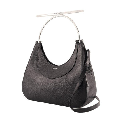 Cross Bar Handtasche - Alexander McQueen - Leder - Schwarz/Silber