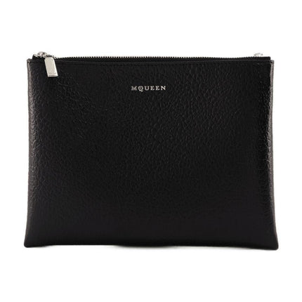 Cross Bar Clutch - Alexander McQueen - Leder - Schwarz/Silber