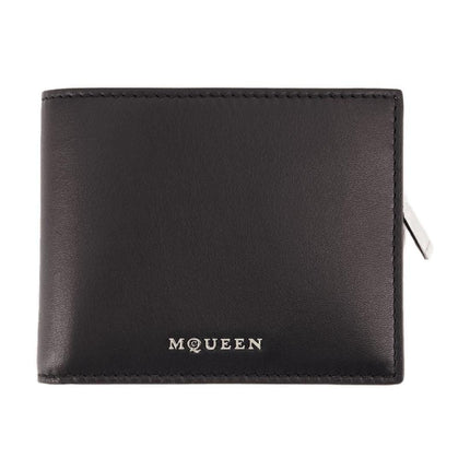 Brieftasche 2in1- Alexander McQueen - Leder - Schwarz/Silber