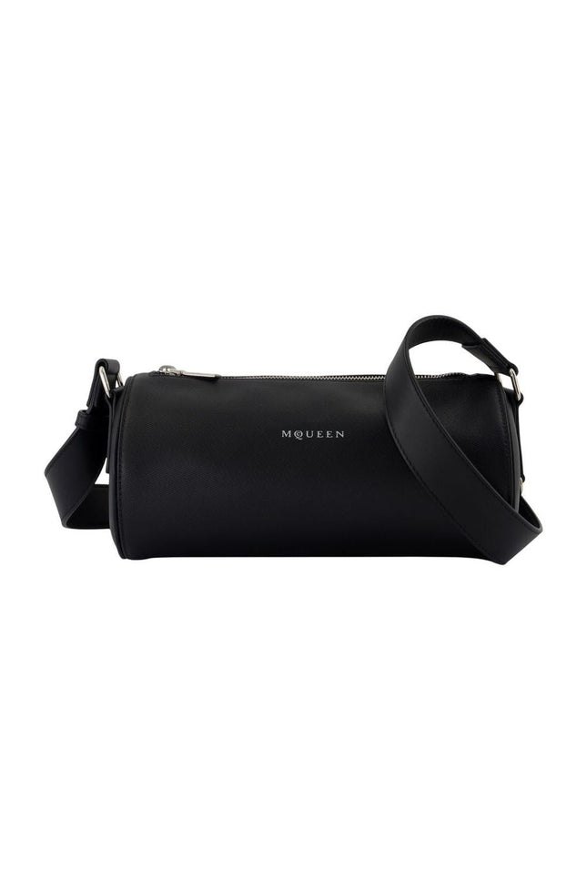 Schultertasche Roller Small - Alexander McQueen - Canvas - Schwarz