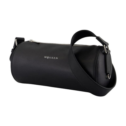 Schultertasche Roller Small - Alexander McQueen - Canvas - Schwarz