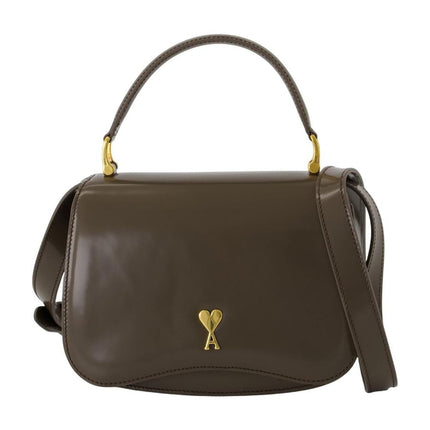 Handtasche Paris Paris - AMI Paris - Leder - Khaki